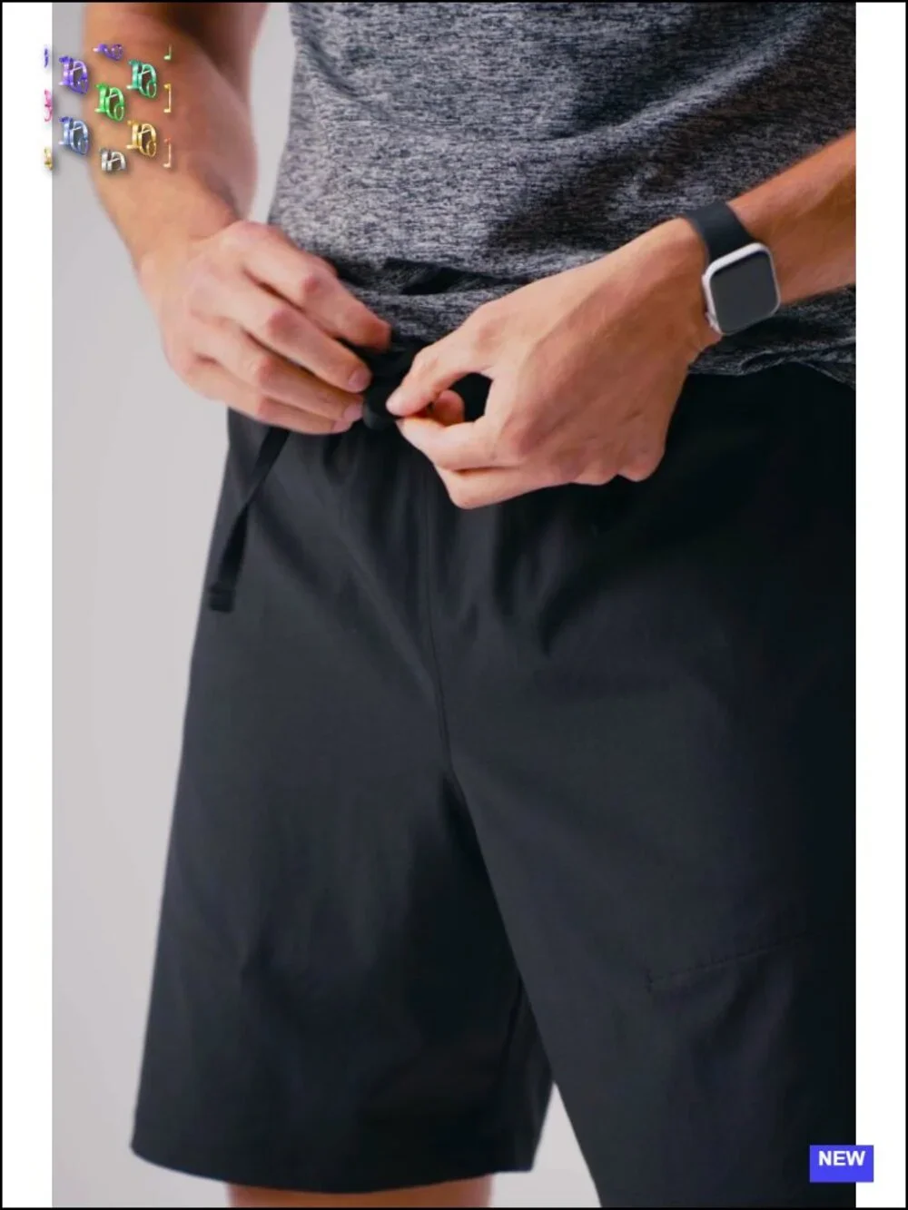 Fabletics Men's Ultra Lightweight 4-Way Stretch Sweat-Wicking Athletic Shorts